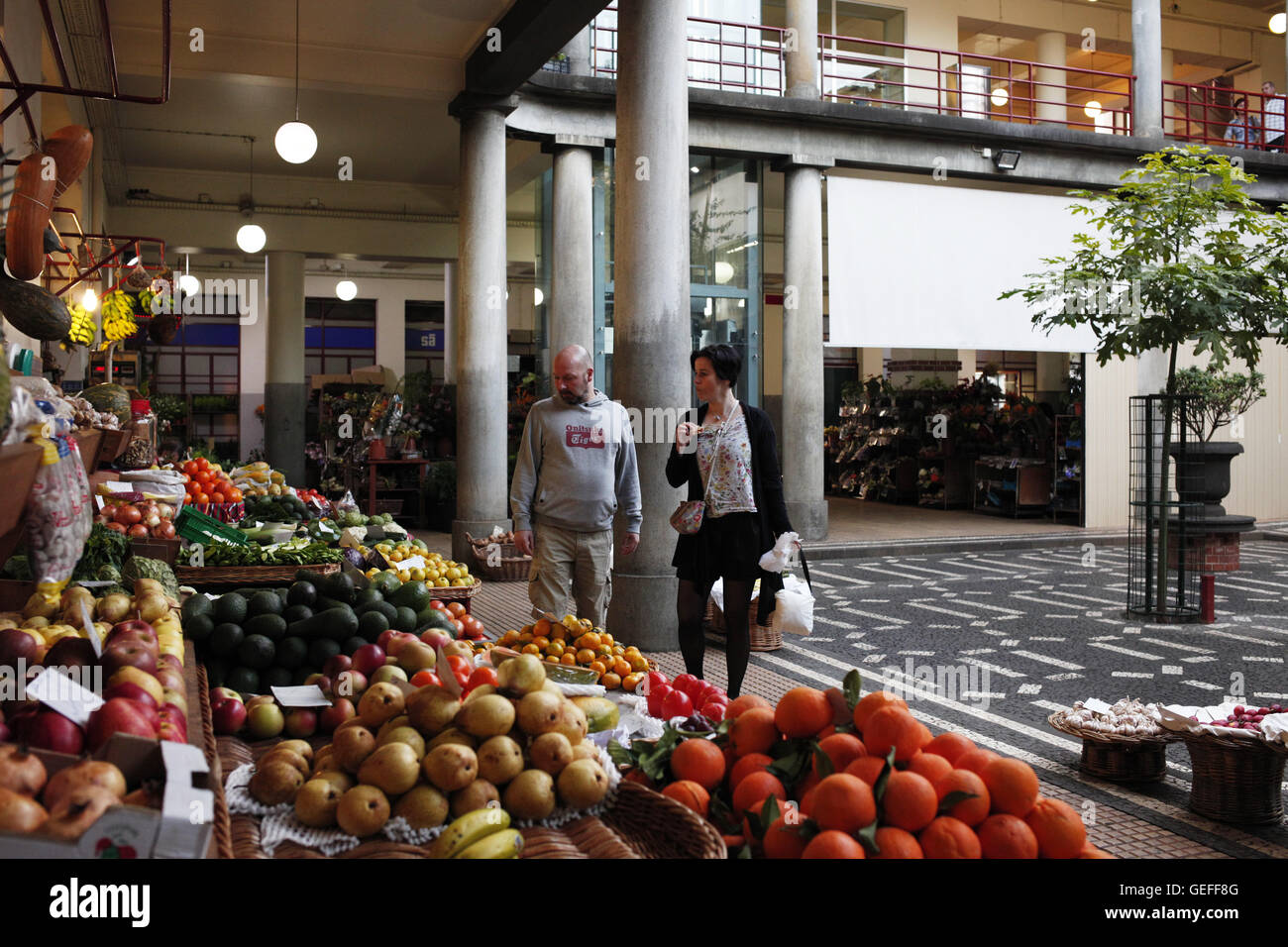 Mercado DOS Lavradores (Le marché des fermiers) au cœur de Funchal, capitale de Madère Banque D'Images