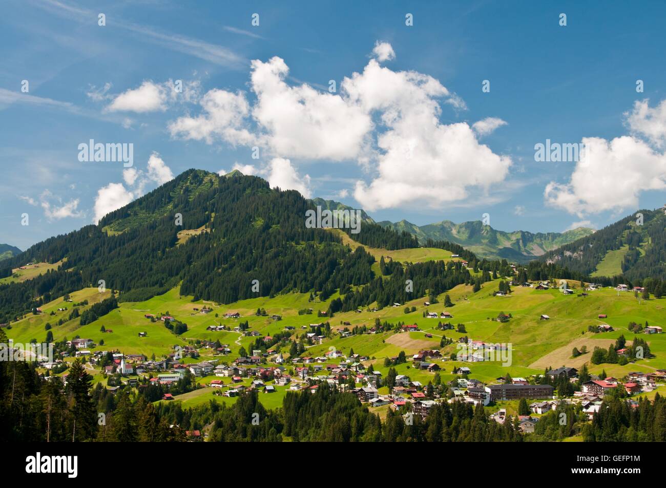 Hirschegg dans la Kleinwalsertal, Vorarlberg Banque D'Images