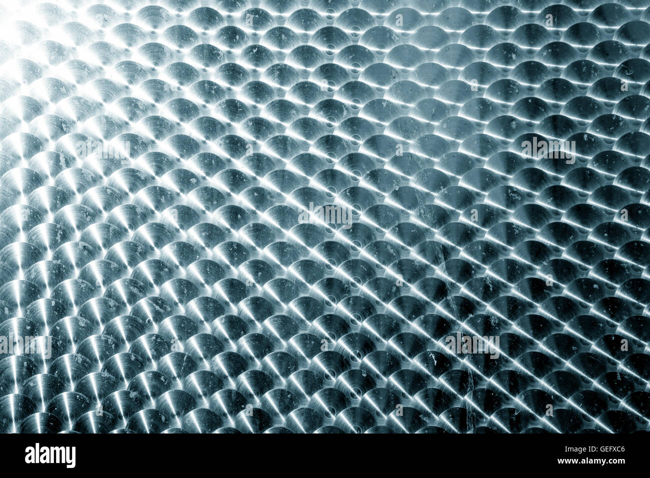La texture de métal brossé avec modèle circulaire. Banque D'Images