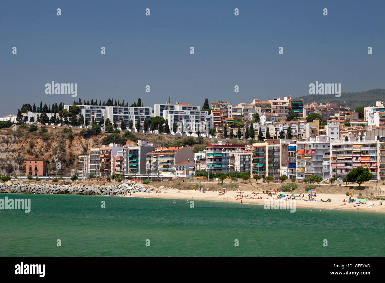 Costa del Maresme, Arenys de Mar, Comarca del Maresme Banque D'Images