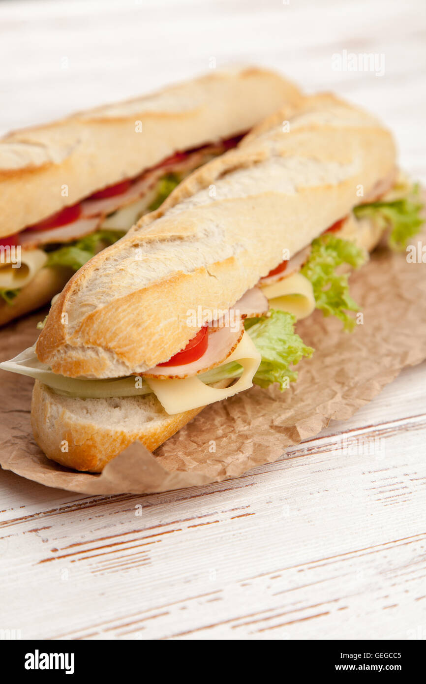 Panini sandwich grillé Banque D'Images