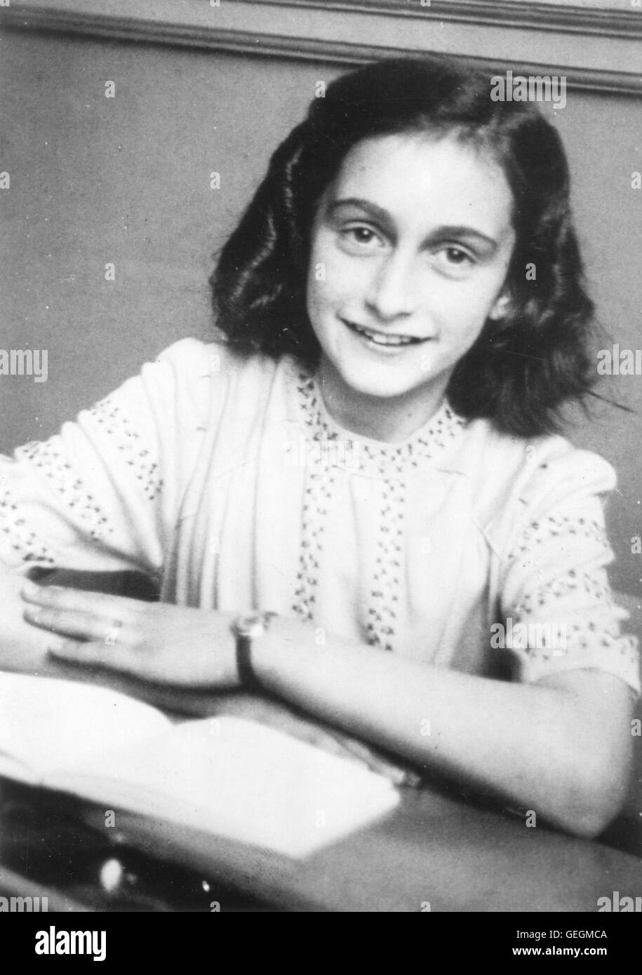 Anne Frank (1929-1945), Aufnahme vers 1942, 1940, 1942, le journal d'Anne Frank, Das Tagebuch der Anne Frank, Néerlandais, Allemand, Juif, Portrait, Das Tagebuch der Anne Frank Banque D'Images