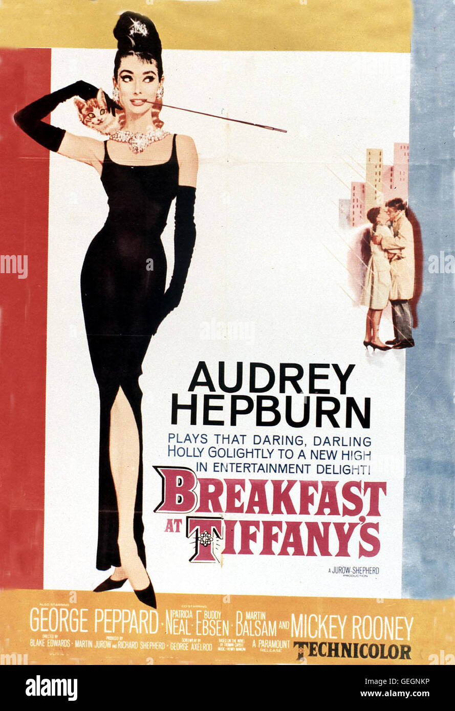 Frühstück bei Tiffany Breakfast at Tiffany's Audrey Hepburn *** *** Local Caption *** - Affiche, 1961, Audrey, petit déjeuner, Légende, Frühstück, Hepburn, Locale, Poster, Tiffany, at, bei, Fruehstueck Bei Tiffany Banque D'Images