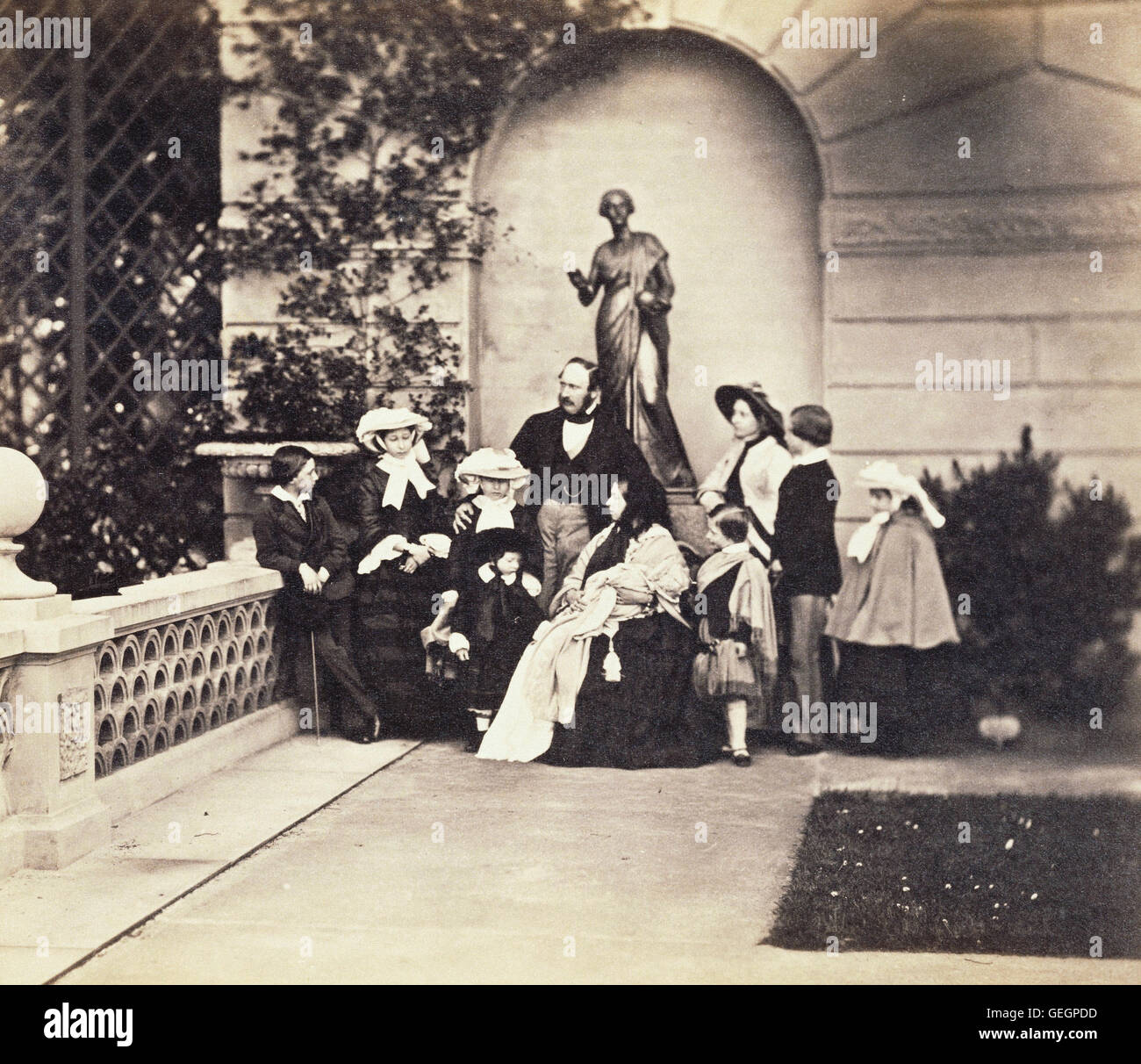 Caldesi & Montecchi - La famille royale, Osborne 1857 Banque D'Images