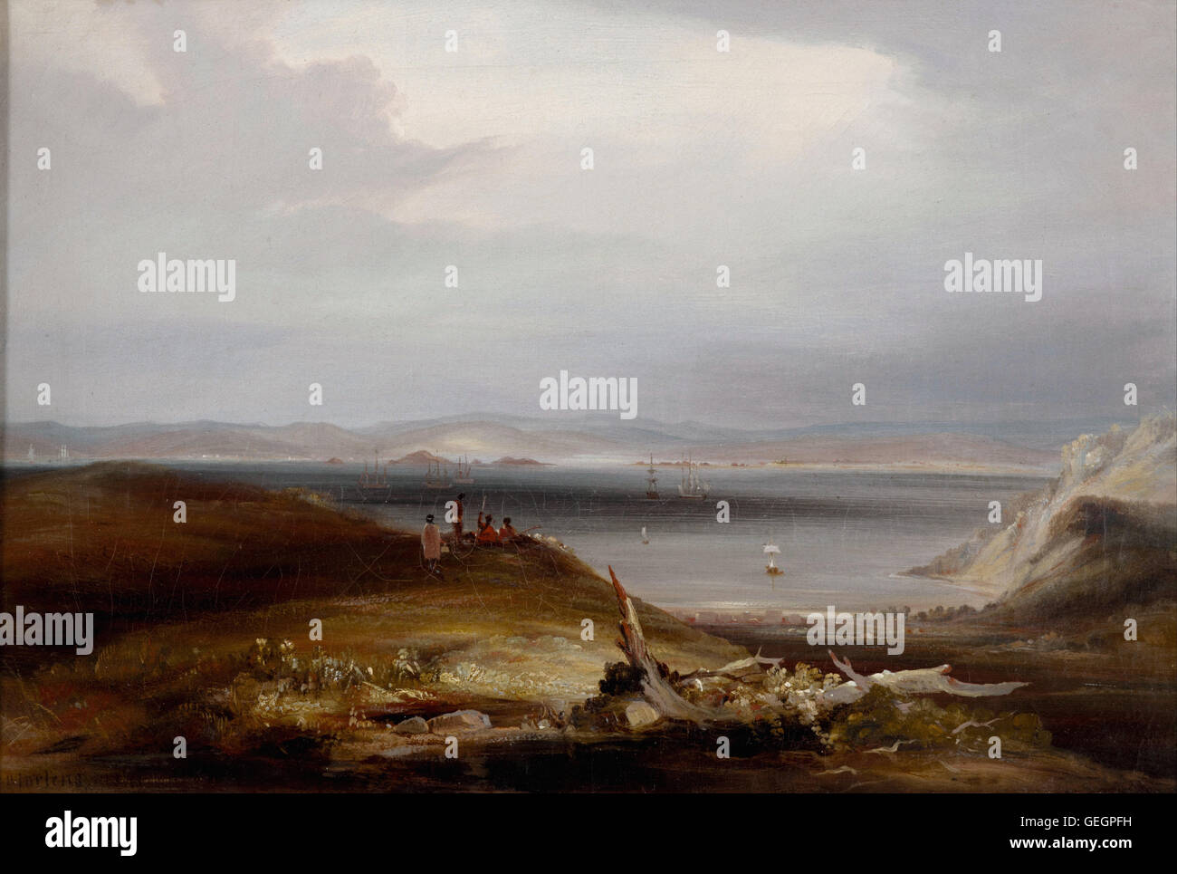 Conrad Martens - Kororareka dans la baie des Îles Banque D'Images