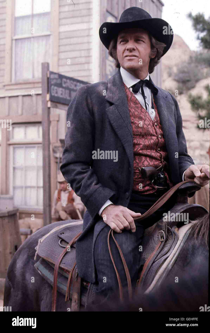 Richard Crenna Candy Johnson (Richard Crenna) hat sich dans Cascade niedergelassen und sich dort einen Namen als Wohltäter gemacht. Er als die Tochter des korrupten Richters heiraten muss er um, seinen guten Ruf bangen. *** *** 1974 légende locale, Honky Tonk, Honky-Tonk Banque D'Images