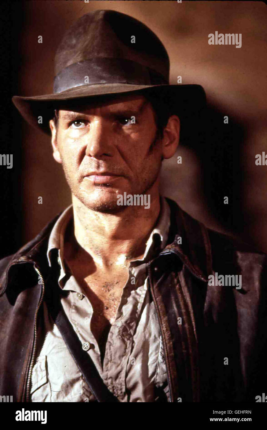 Harrison Ford von einem Kunstsammler erfaehrt Archaeologe der Indiana Jones (Harrison Ford), dass sein Vater auf der Suche nach einem kostbaren ist verschwunden Kelch. Sofort macht er sich auf die Suche nach seinem alten Herrn. *** *** Local Caption 198 Banque D'Images