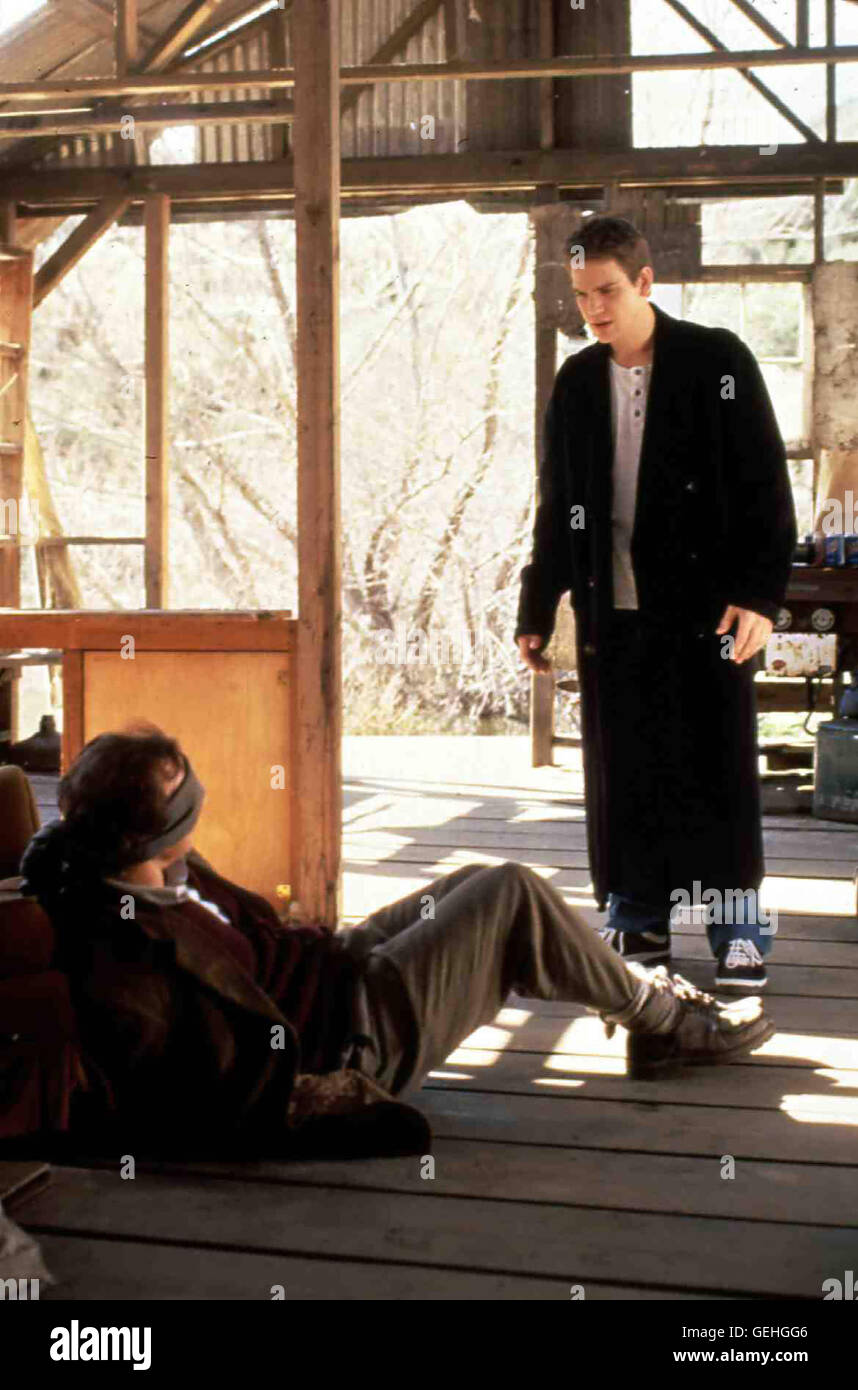 Jay THOMAS, Scott Bairstow M. Griffin (Jay Thomas) ist in der Gewalt von Mark (Scott Bairstow), der mit ihm. abrechnet erbarmungslos *** *** 1997 légende locale, tuant M. Griffin, Das Salle de Moerderische Banque D'Images