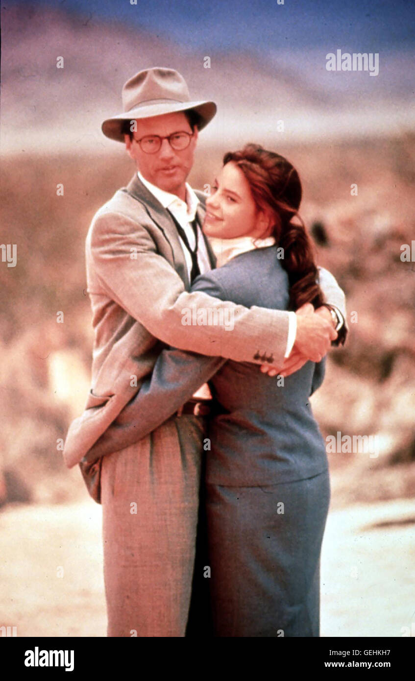 Sam Shepard, Julie Delpy Walter Faber (Sam Shepard) fuehlt zweigniederlassungen zu Sabeth (Julie Delpy) hingezogen. *** *** Légende locale 1990, 1990er, années 90, Théâtre, cinéma, l'Homo faber, l'Homo faber Banque D'Images