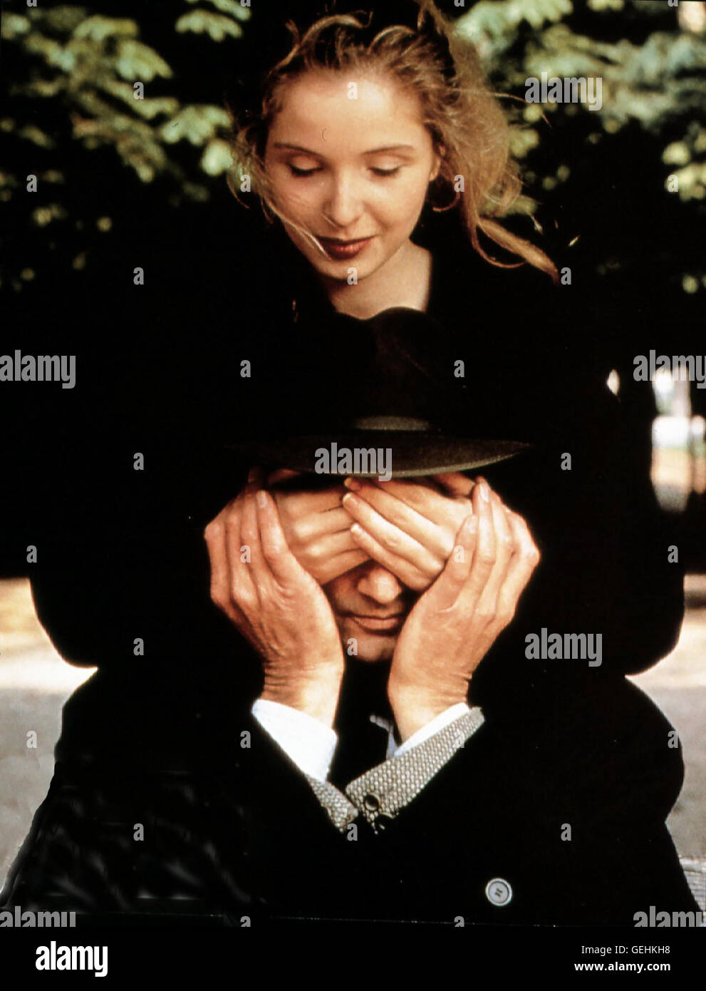 Sam Shepard, Julie Delpy Zuspaet erkennt Walter Faber (Sam Shepard), dass Sabeth (Julie Delpy) seine Tochter ist. *** *** Légende locale 1990, 1990er, années 90, Théâtre, cinéma, l'Homo faber, Homo faber, Literaturverfilmung Banque D'Images