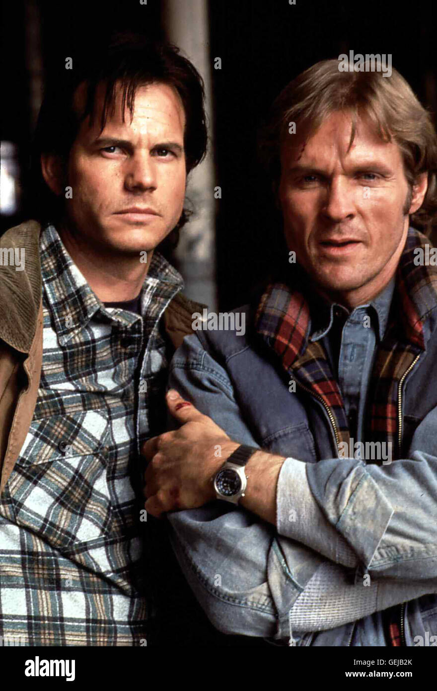 Bill Paxton, William Sadler Vince (Bill Paxton) und Don (William Sadler) Feuerwehrmaenner aus zwei, Arkansas, suchen einen Goldschatz. *** *** 1993 légende locale, d'intrusion, d'intrusion Banque D'Images
