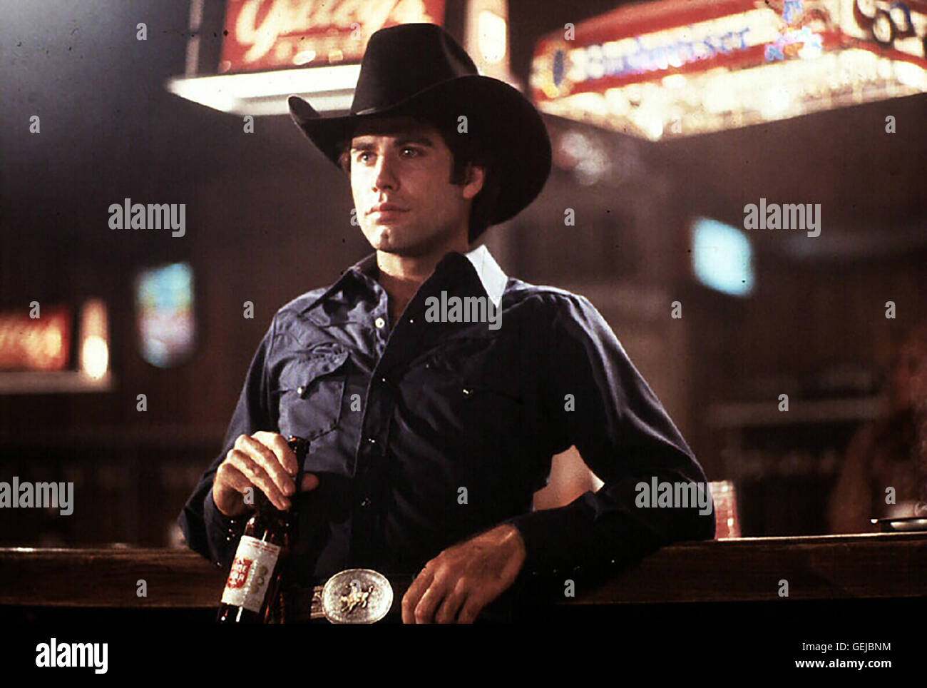 John Travolta Bud (John Travolta) Cowboy ist aus Ueberzeugung. *** *** Légende locale, 1980, Urban Cowboy Cowboy Urbain Banque D'Images