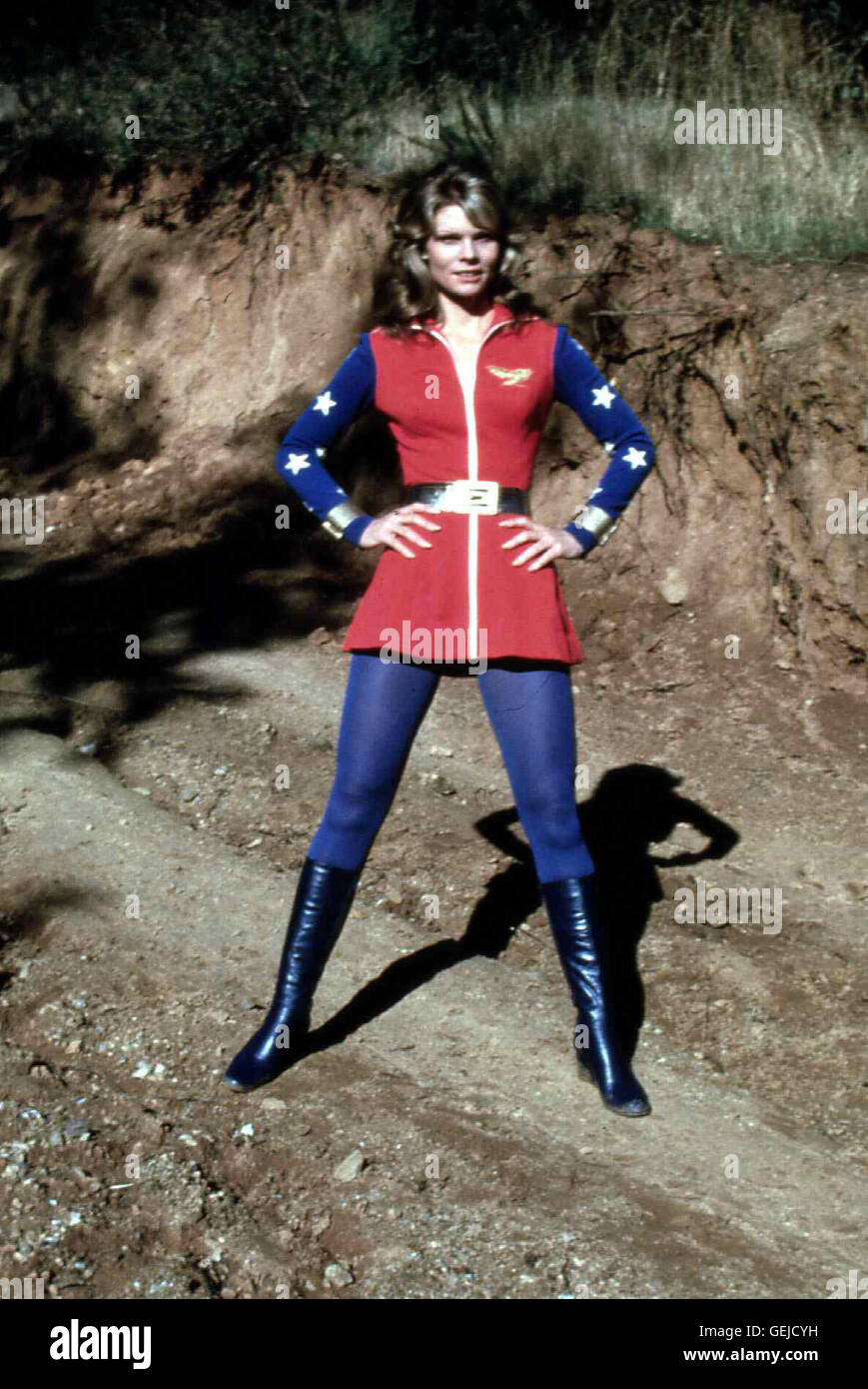 Cathy Lee Crosby ist Als Wonder Woman Diana (Cathy Lee Crosby) nun die stÃ 2004-2005 rkste Specialeinheit einer Waffe des amerikanischen. Geheimdienstes *** *** 1976 légende locale, Wonder Woman, Wonder Woman Banque D'Images