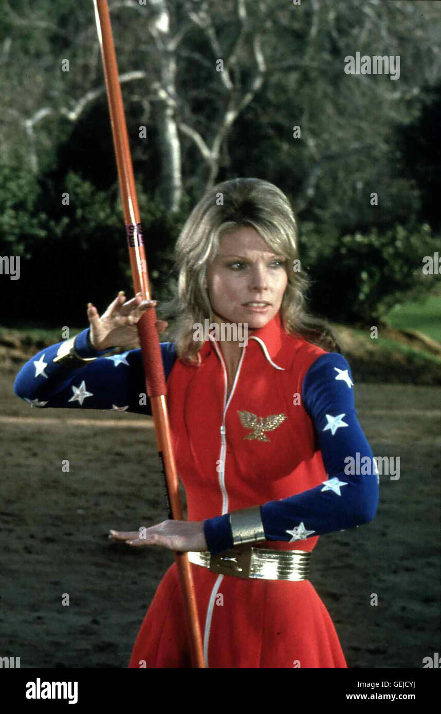 Cathy Lee Crosby Nach dem Diebstahl wichtiger ist der Unterlagen Geheimdienst - Pas de Wonder Woman (Cathy Lee Crosby) eilt zu Hilfe.. *** *** 1976 légende locale, Wonder Woman, Wonder Woman Banque D'Images