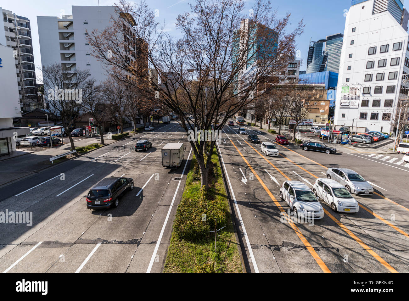Route large, Nagoya, Aichi Prefecture, Japan. Banque D'Images