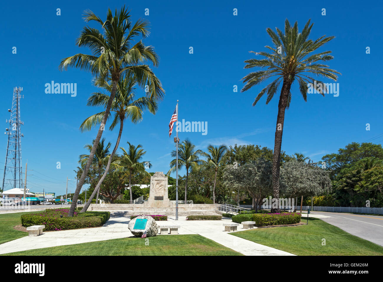 Florida Keys, Islamorada, Florida Keys aka 1935 Hurricane Monument commémoratif Banque D'Images