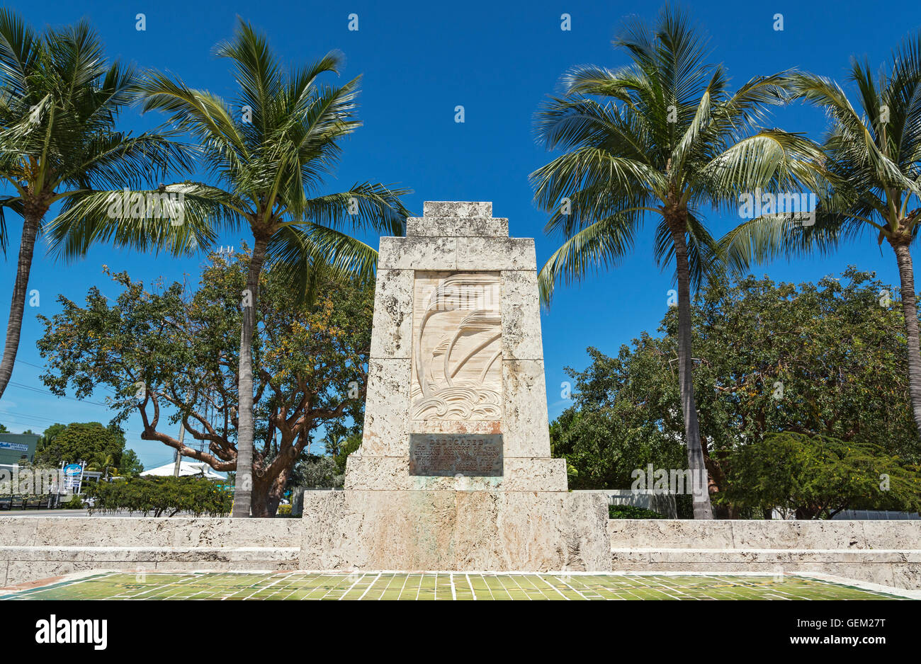 Florida Keys, Islamorada, Florida Keys aka 1935 Hurricane Monument commémoratif Banque D'Images