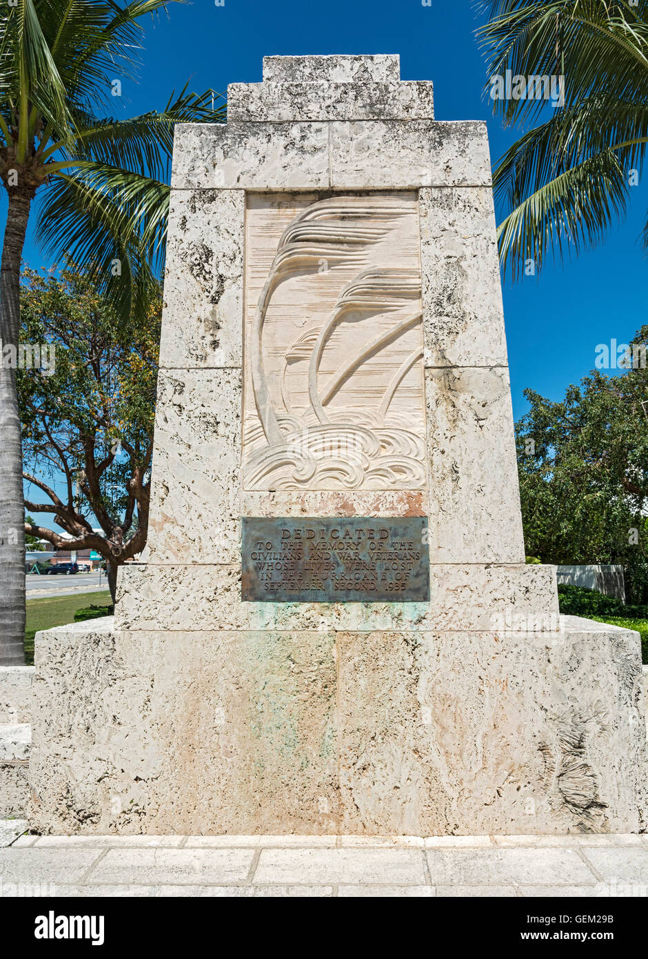 Florida Keys, Islamorada, Florida Keys aka 1935 Hurricane Monument commémoratif Banque D'Images