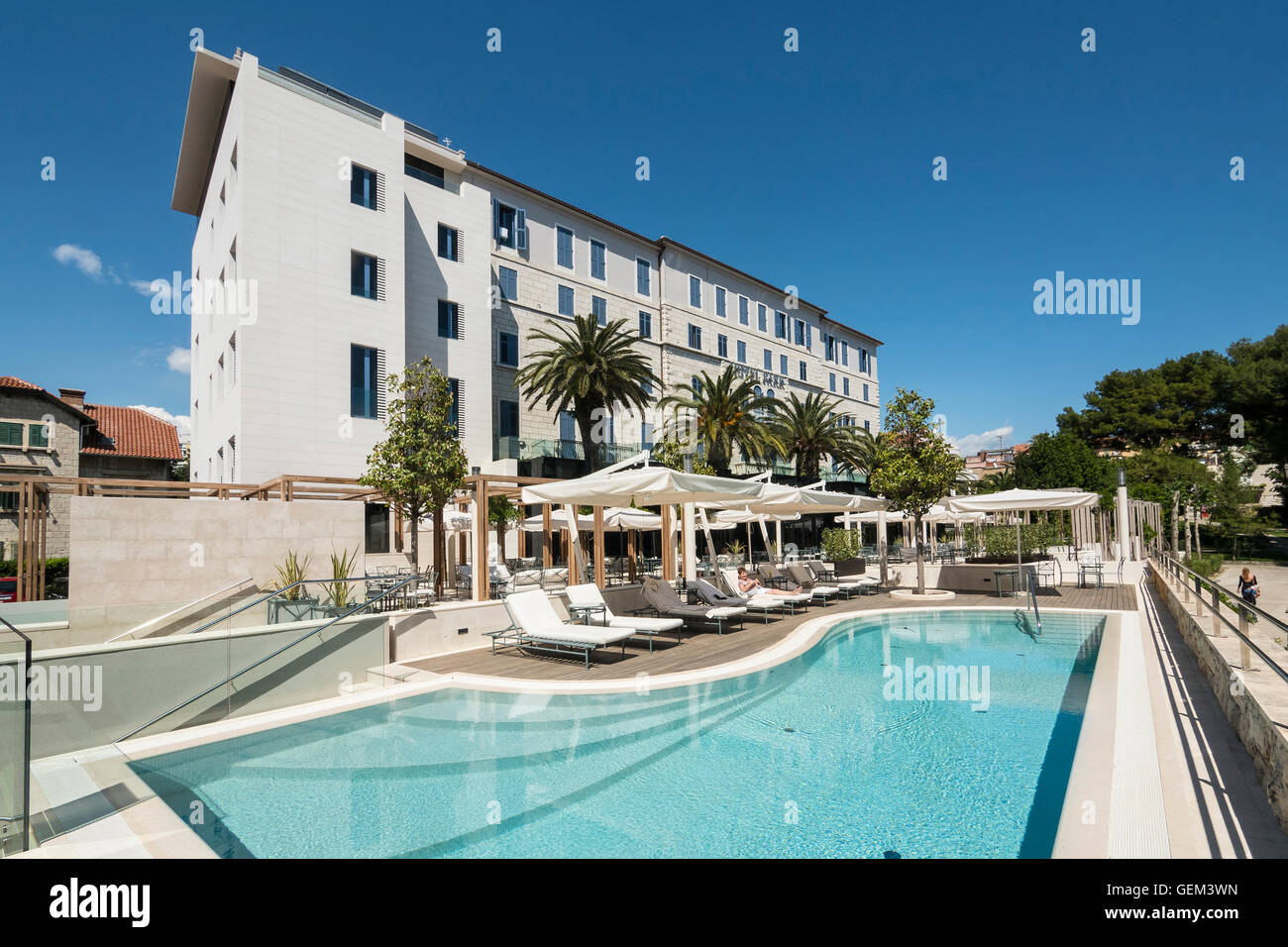 Hatzeov perivoj Hotel Park, 3, 21000 Split, Croatie Split, Croatie, la côte dalmate Banque D'Images