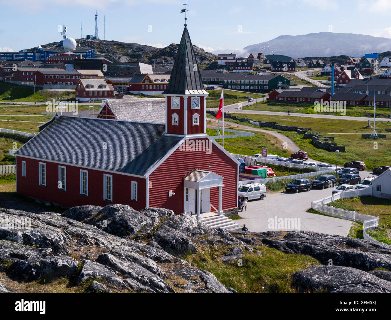 Découvrez notre église Saviors la cathédrale de Nuuk dans la capitale du Groenland le plus grand centre culturel du pays dans l'ancien quartier historique Banque D'Images