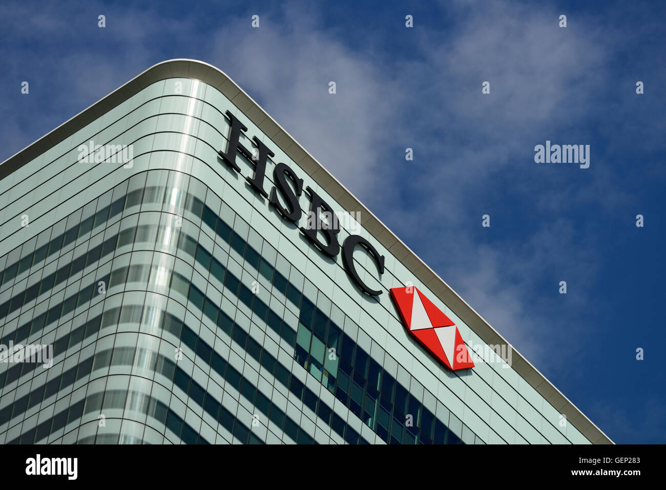 La tour HSBC, 8 Canada Square, Canary Wharf, London E14, Royaume-Uni Banque D'Images