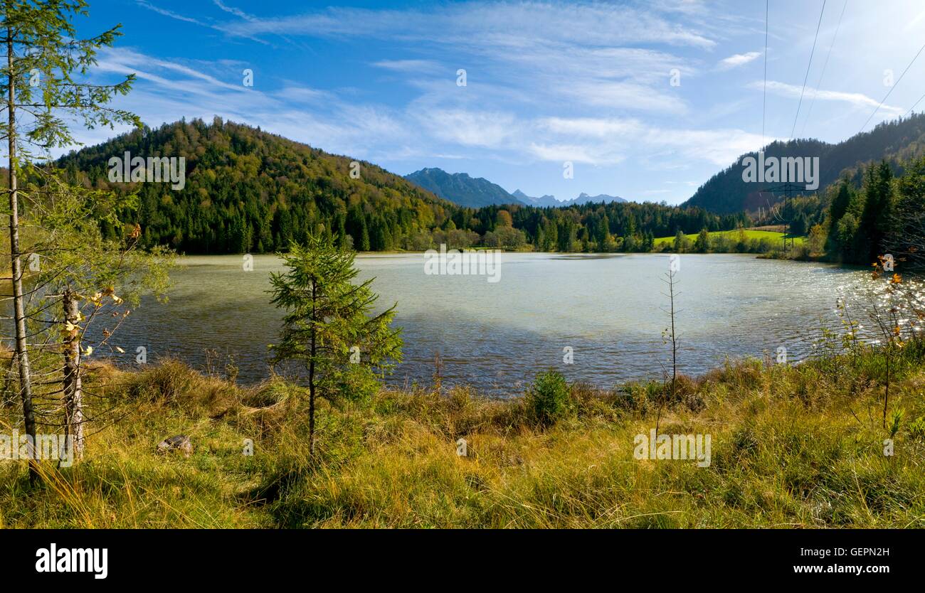 Géographie / voyage, Allemagne, Bavière, Sachensee (lac), pré-Alpes bavaroises, Fahrenberg, Krapfenkarspitze Reissende Lahn-Spitze Soiernspitze,,, Banque D'Images