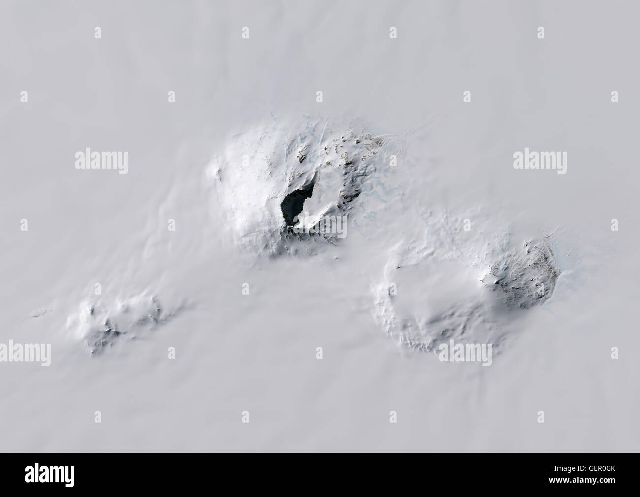 Vue du mont Sidley, le plus haut volcan de l'Antarctique. Cette image a été prise le 20 novembre 2014 par Landsat 8 chaînes. Banque D'Images