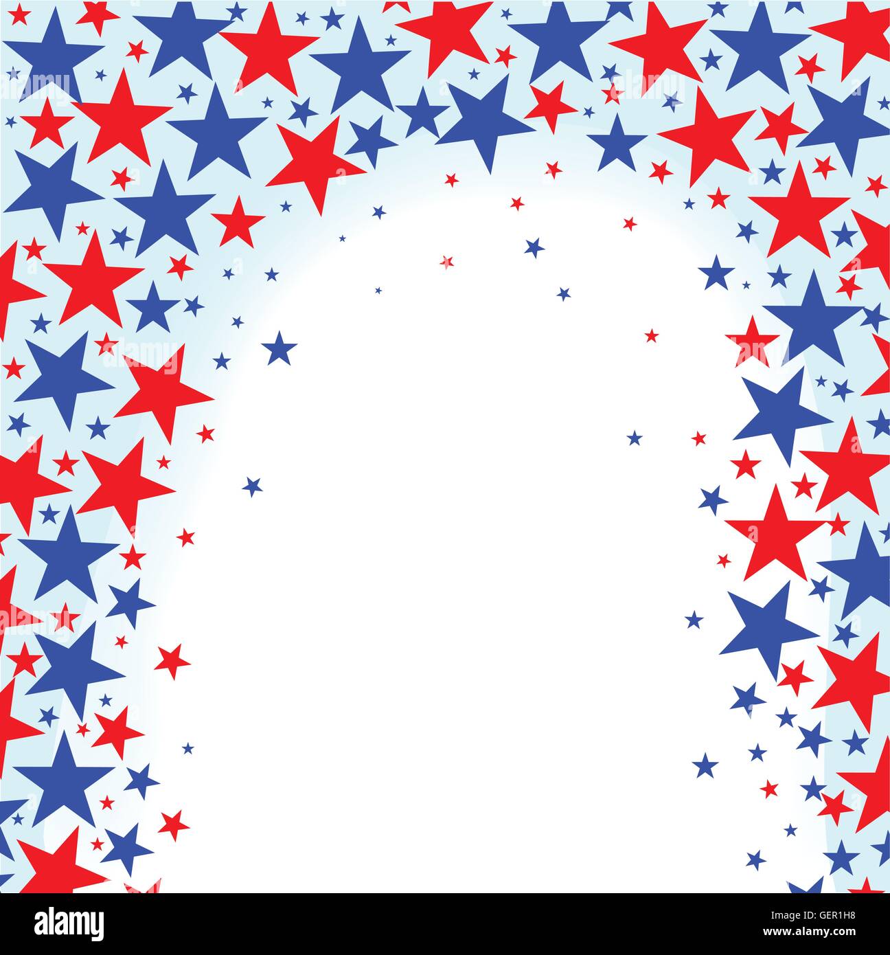 Un rouge blanc et bleu Stars de fond Illustration de Vecteur