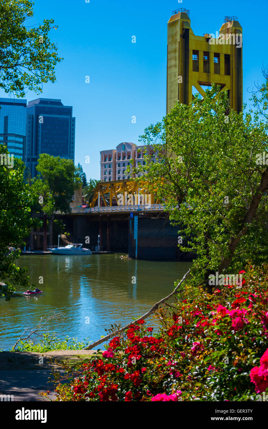 Journée ensoleillée à Sacramento Californie Composition verticale Banque D'Images