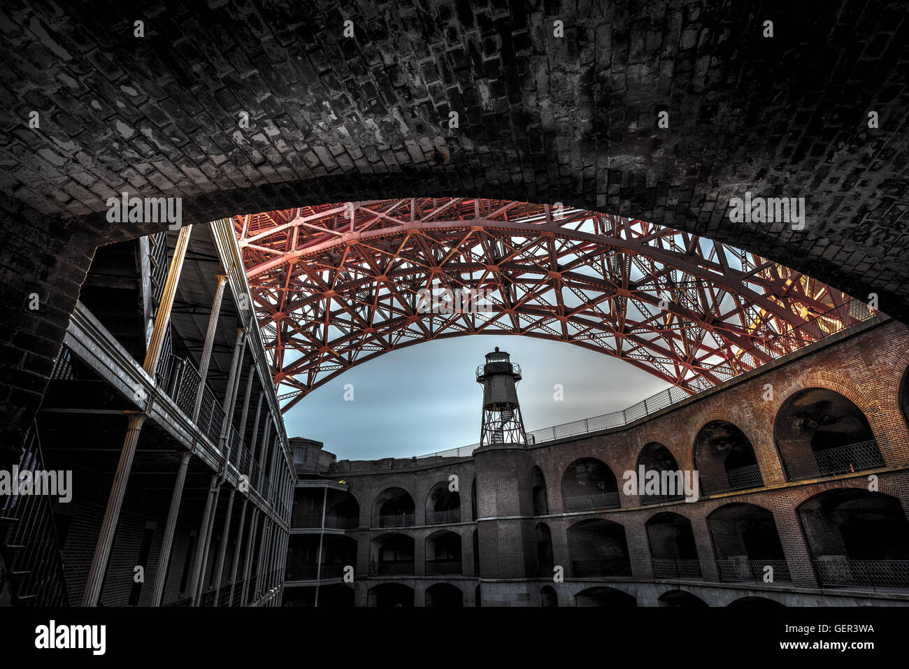 Fort Point National Historic Site Golden Gate Bridge Californie Landmark Banque D'Images