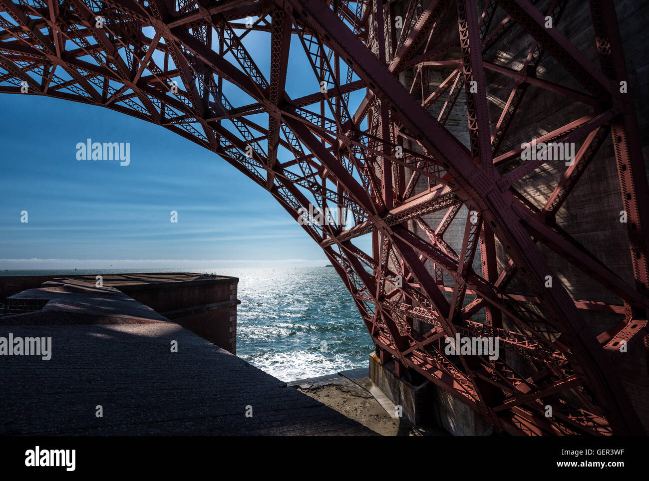 Golden Gate Bridge vu de Fort Point Banque D'Images