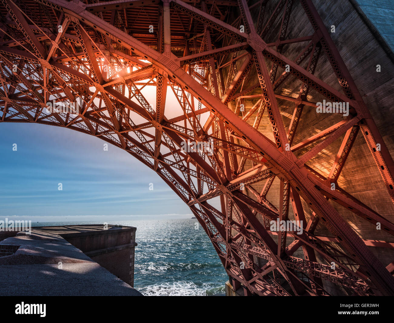 Golden Gate Bridge vu de Fort Point Banque D'Images