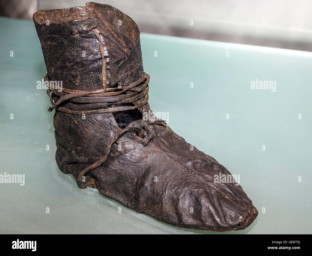 Ancienne Chaussure Viking Viking Ship Museum Oslo Norvège Banque D'Images