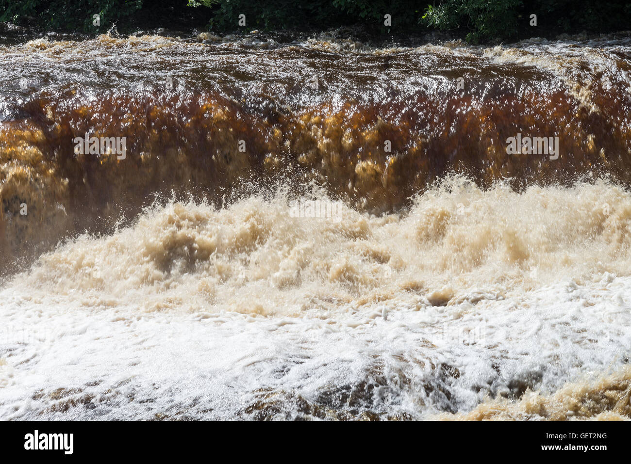 La belle East Aysgarth Falls sur la Rivière Ure dans Wensleydale Yorkshire Dales National Park England Royaume-Uni UK Banque D'Images