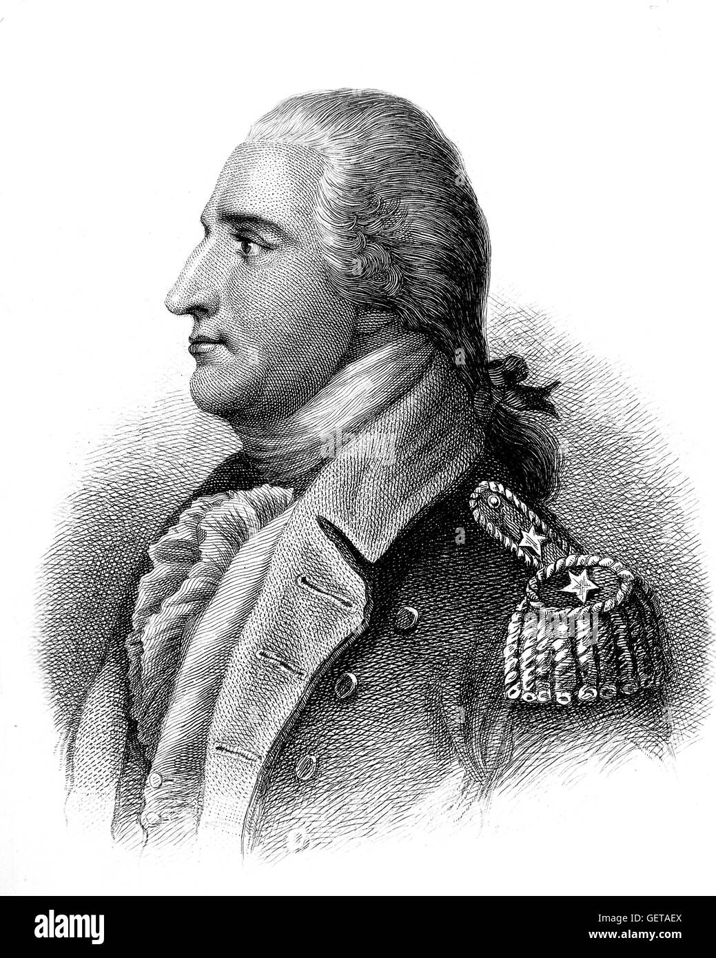 Benedict Arnold (1741-1801), gravure de portrait Bryan Henry Hall, 1865. Banque D'Images