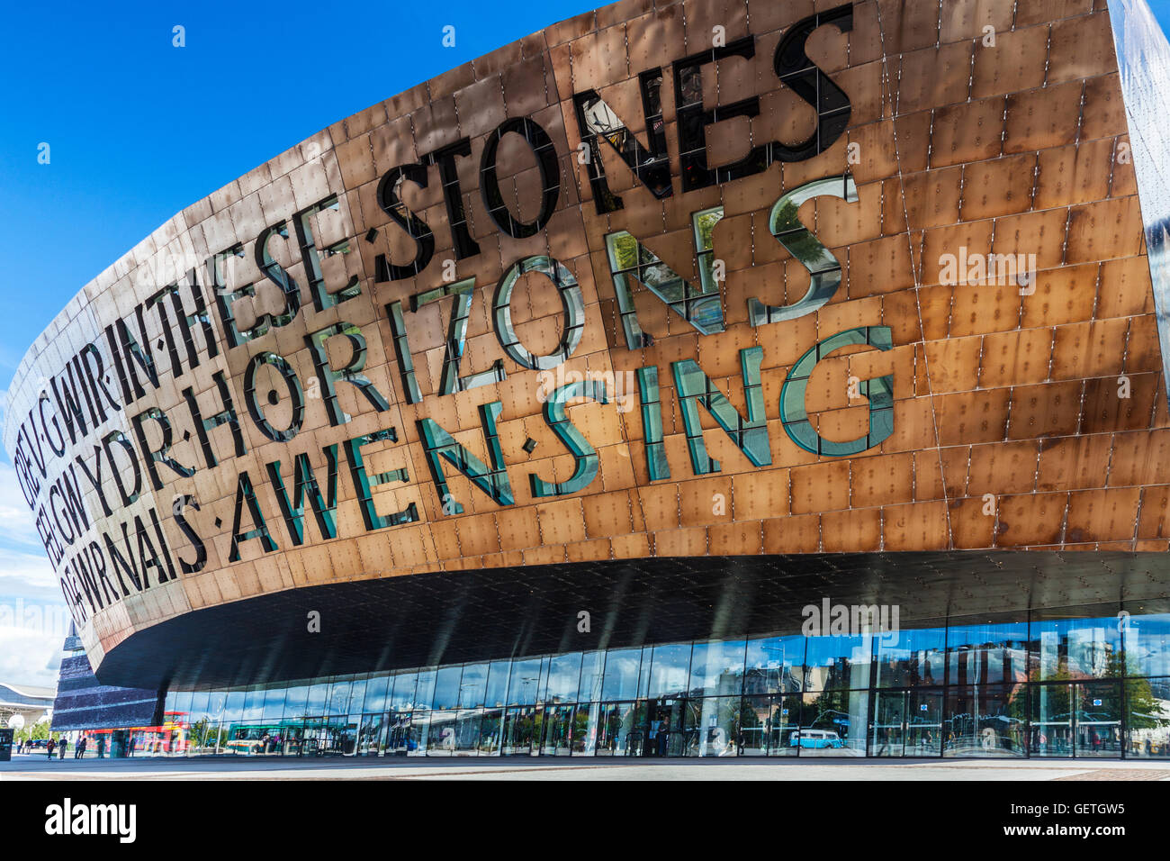 Le Wales Millennium Centre de Cardiff Bay. Banque D'Images