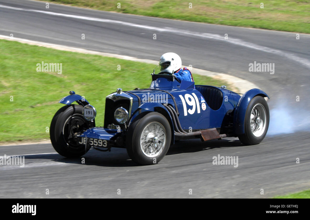 1935 Riley 12/4 TT Sprite replica est en concurrence avec le CSECC à Prescott hillclimb. Banque D'Images