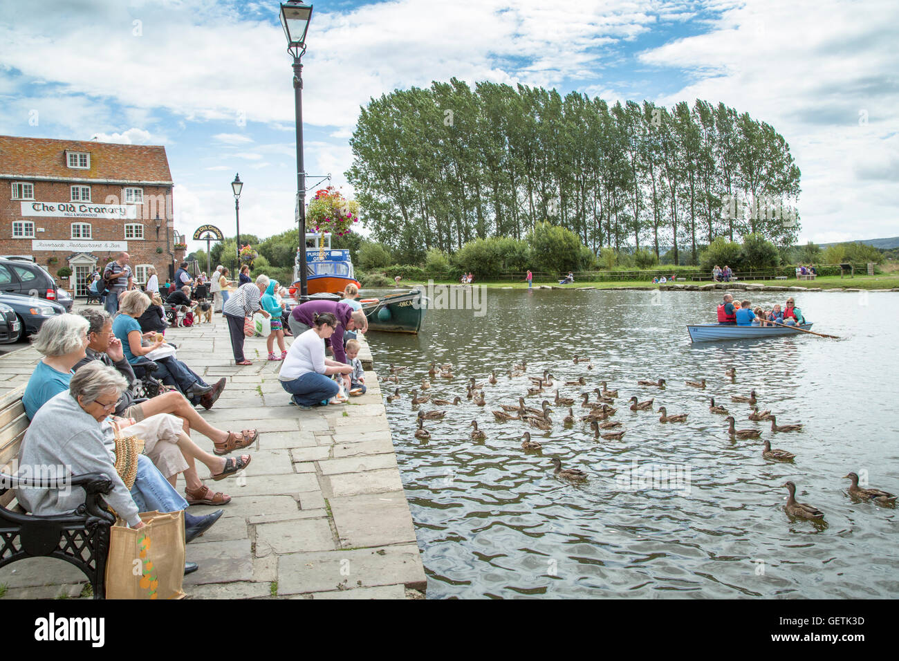 Wareham quai sur la rivière Frome. Banque D'Images