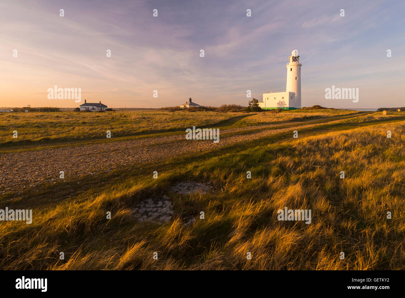 Le phare de Hurst dans le Hampshire. Banque D'Images