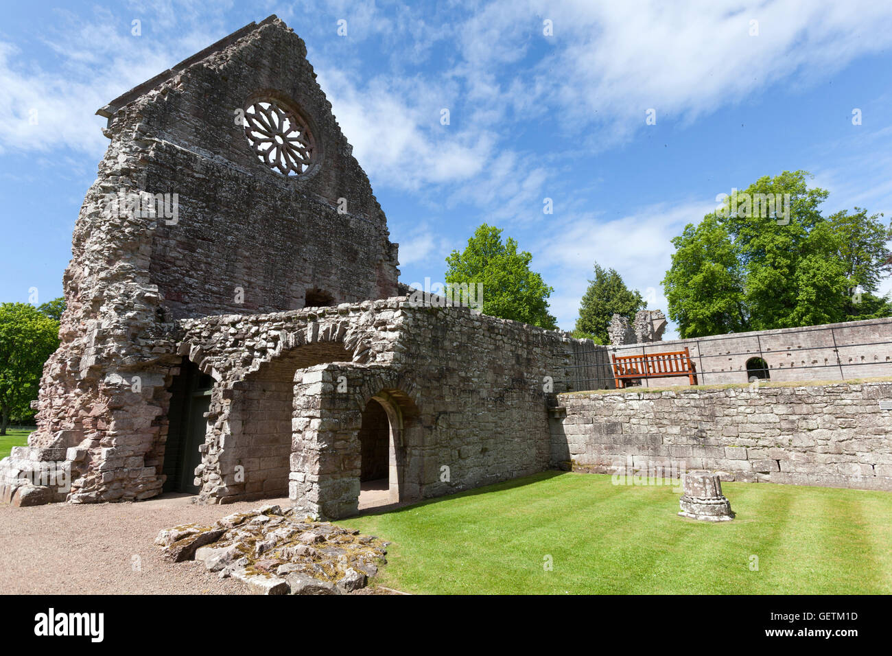 Abbaye de Dryburgh Dryburgh, caves, Scottish Borders, Scotland. Banque D'Images
