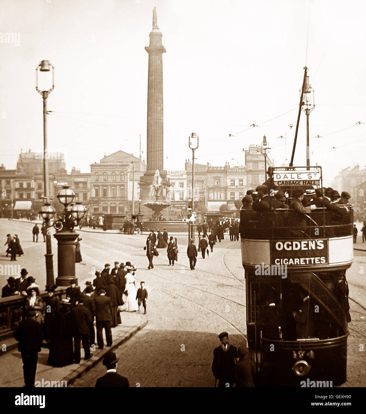 Le monument de Wellington, Liverpool - début des années 1900 Banque D'Images