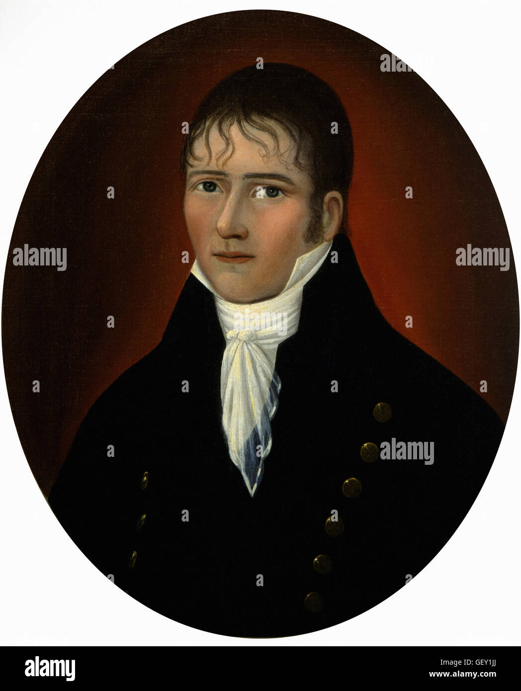 Joshua Johnson - Portrait de mer Le Capitaine John Murphy Banque D'Images