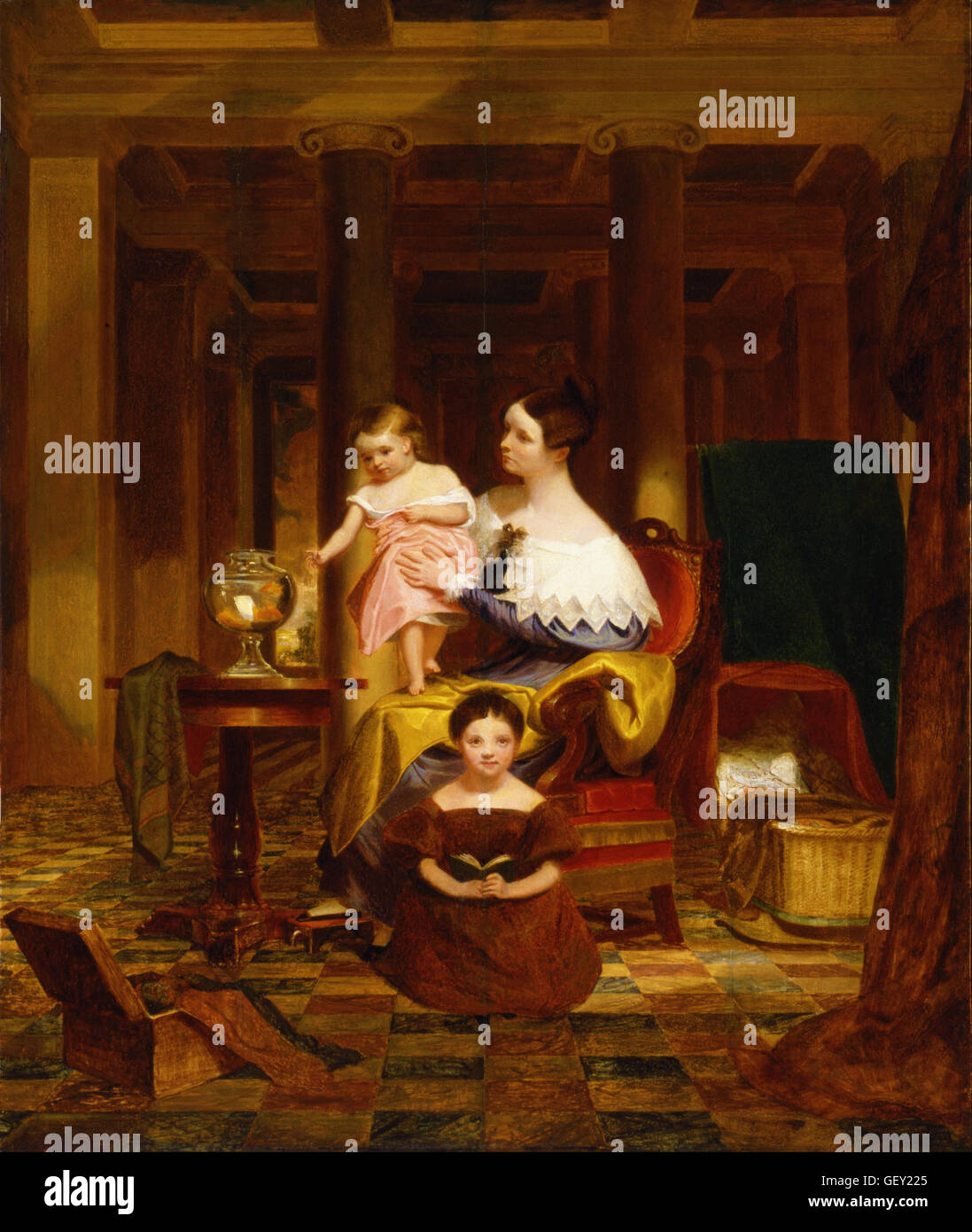 Samuel F. B. Morse - la Maison de Verre (Mme. Richard Cary Morse et la famille) Banque D'Images