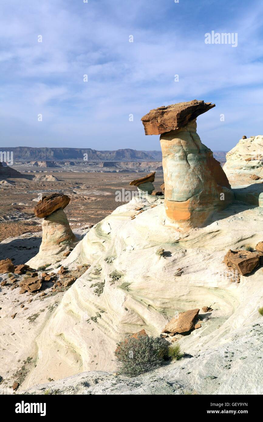 Géographie / voyages, USA, Arizona, Point de chevaux, Hoodoos, Mesa près de page, Banque D'Images