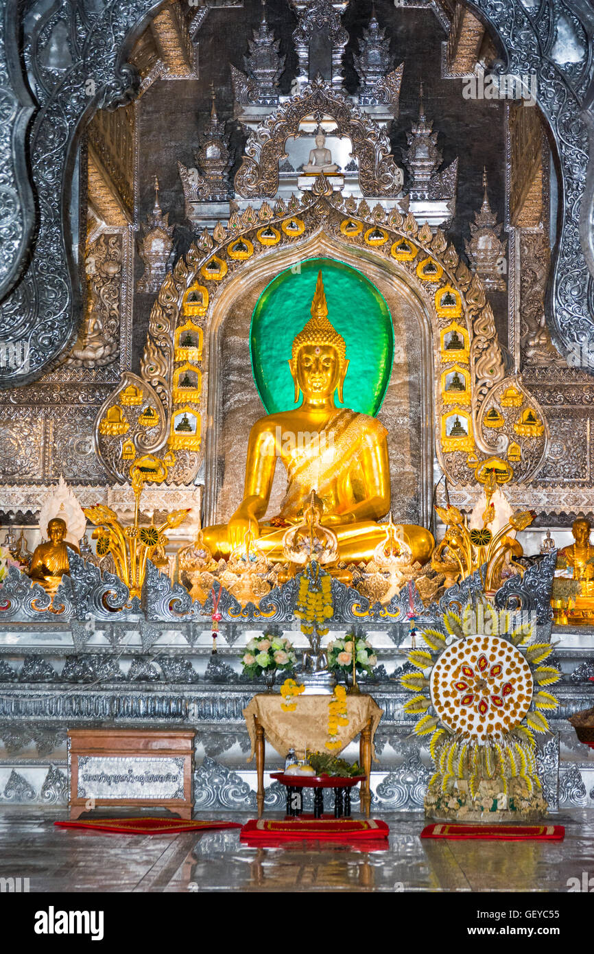 Wat Sri Suphan, premier temple d'argent dans le monde ,Chiang Mai, Thaïlande Banque D'Images