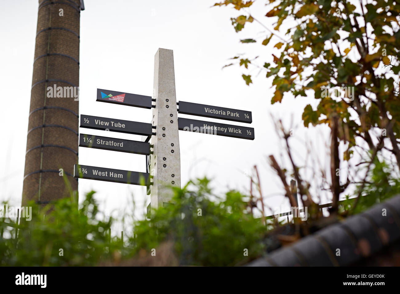 Les zones entourant le parc olympique dans l'Hackney Wick et Stratford, Tower Hamlets, UK. Banque D'Images