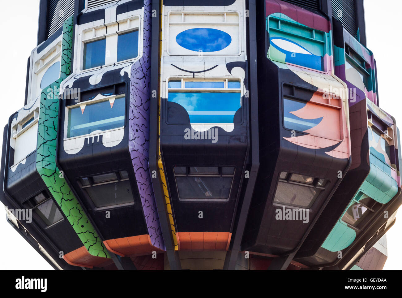 Détail de l'Bierpinsel à Steglitz, Berlin, Allemagne. Banque D'Images