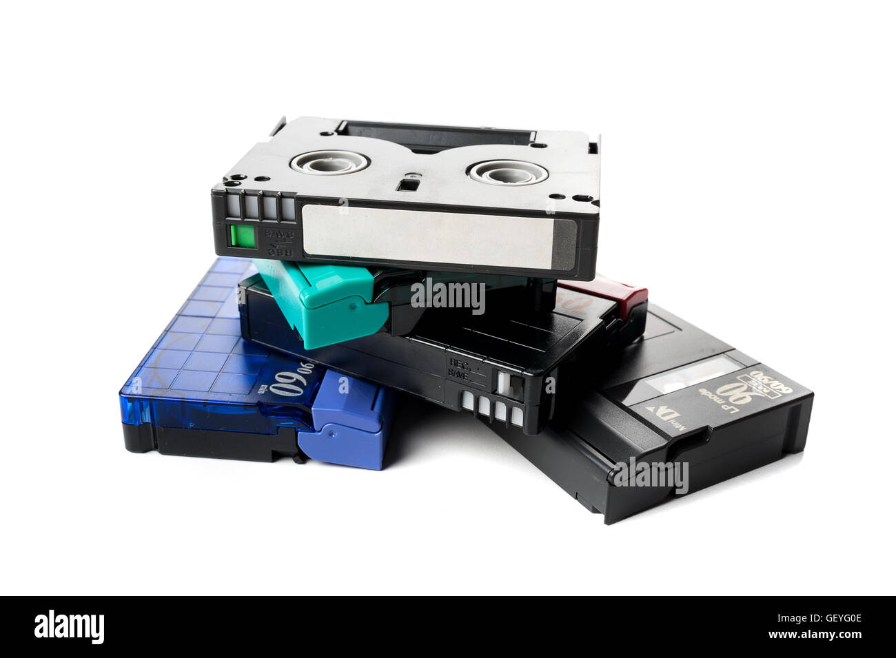 Closeup détail de cassette vidéo MiniDV Banque D'Images