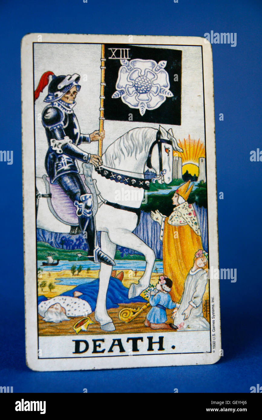 Les cartes de tarot, la mort Banque D'Images