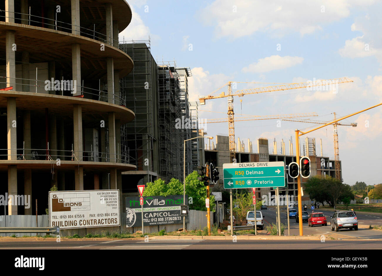 La Villa Mall ; incomplet en raison d'une faillite, Moreleta Park, Pretoria Banque D'Images